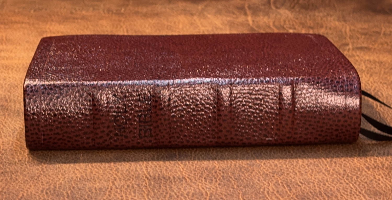 LSB Giant Print Reference Bible, Pebbled Cognac Goatskin Leather, 3 Ribbons