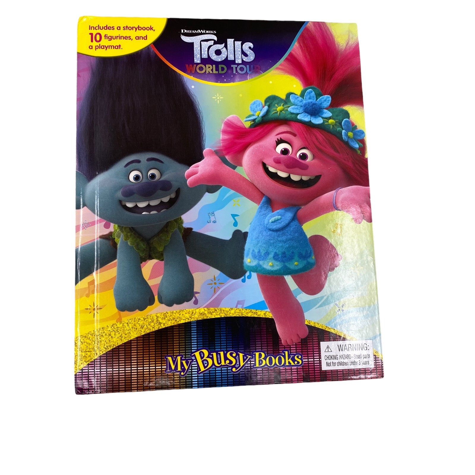 DreamWorks Trolls World Tour My Busy Books Playmat and 6 Figurines
