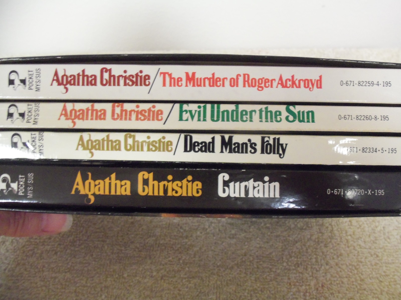 LOT OF 4 AGATHA CHRISTIE “THE BEST OF HERCULE POIROT” FOUR FAMOUS BEST SELLERS