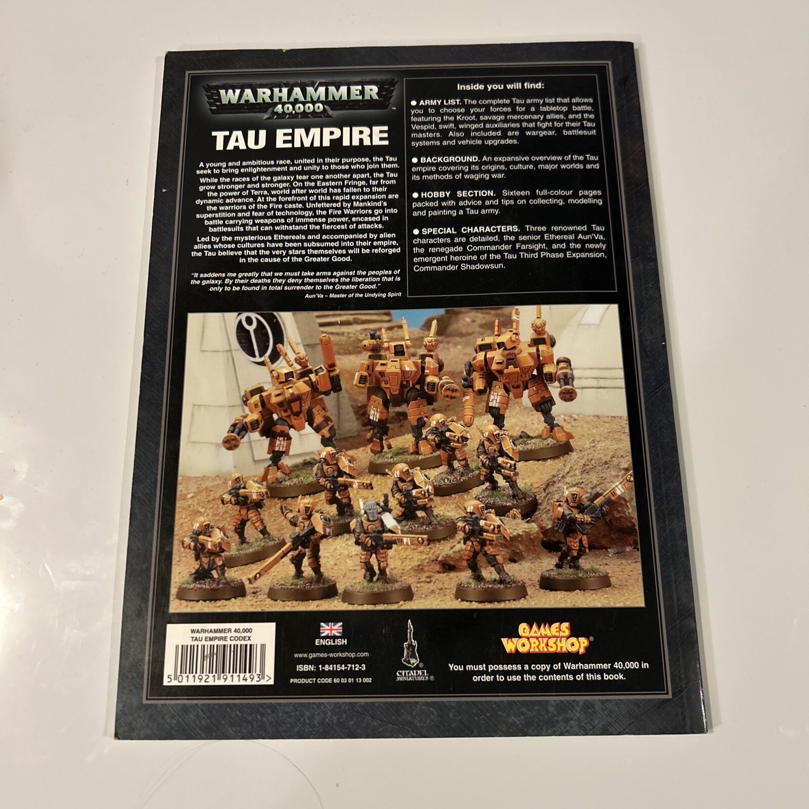 Warhammer 40k Codex: Tau Empire 2005 4th Ed – Not Hard Cover