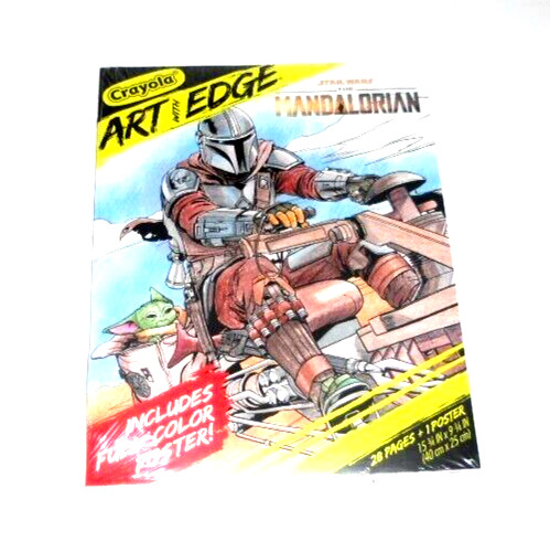 Crayola Art With Edge Star Wars The Mandalorian 28 Pages + 1 Poster New Sealed