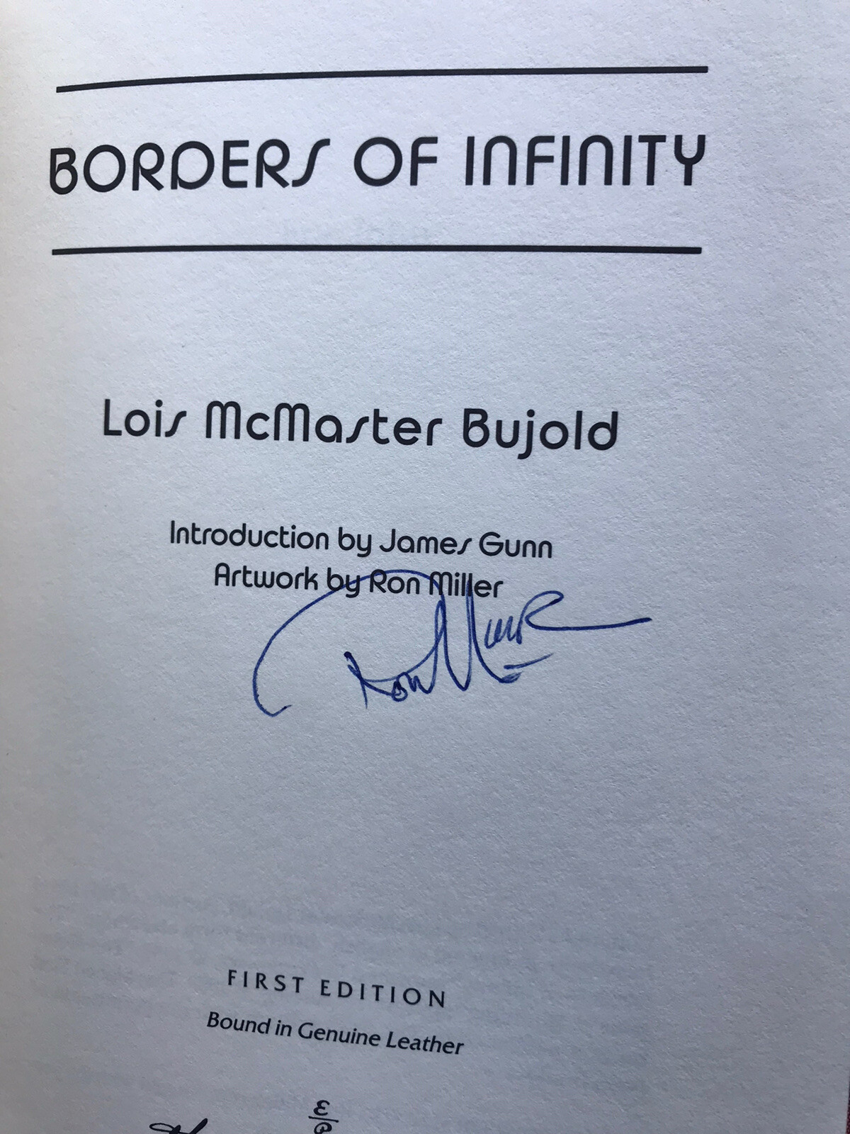 Borders of Infinity Signed Lois McMaster Bujold +2 (Easton Press, Leather, 1st)