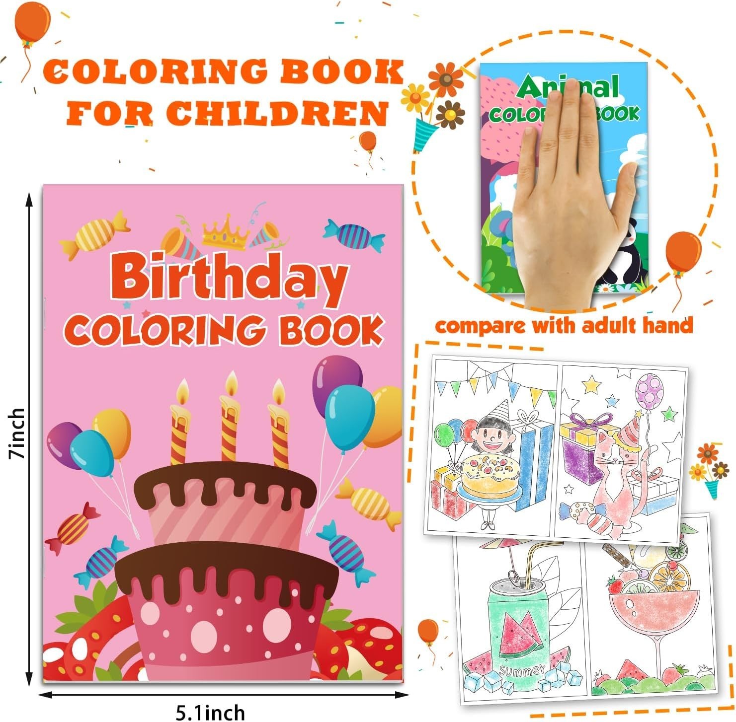 24Pack Coloring Books for Kids Ages 2-4-6-8-12 Small Bulk Coloring Books for Kid