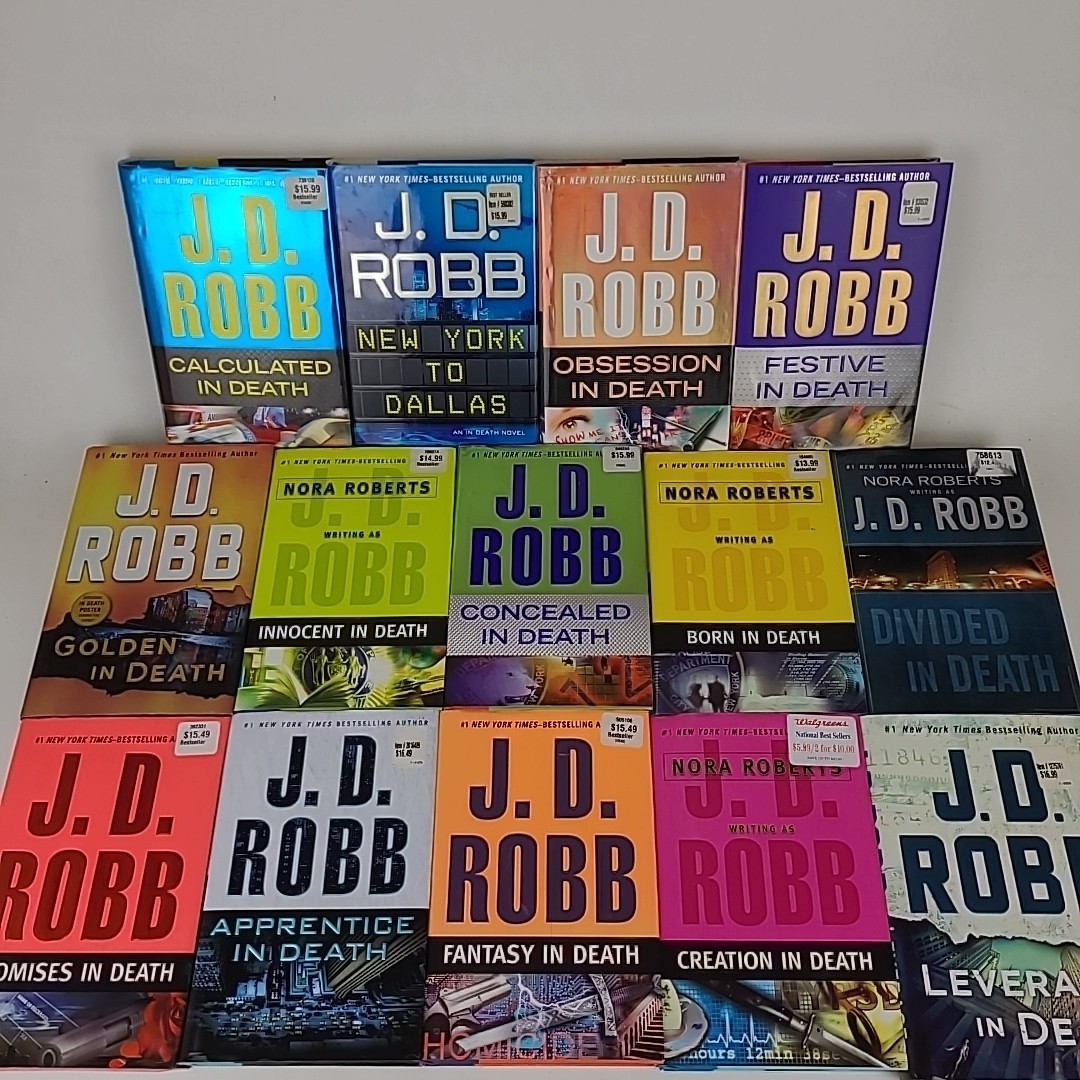 Lot of 14 In Death Hardcovers by J.D. Robb Nora Roberts Police Science Fiction