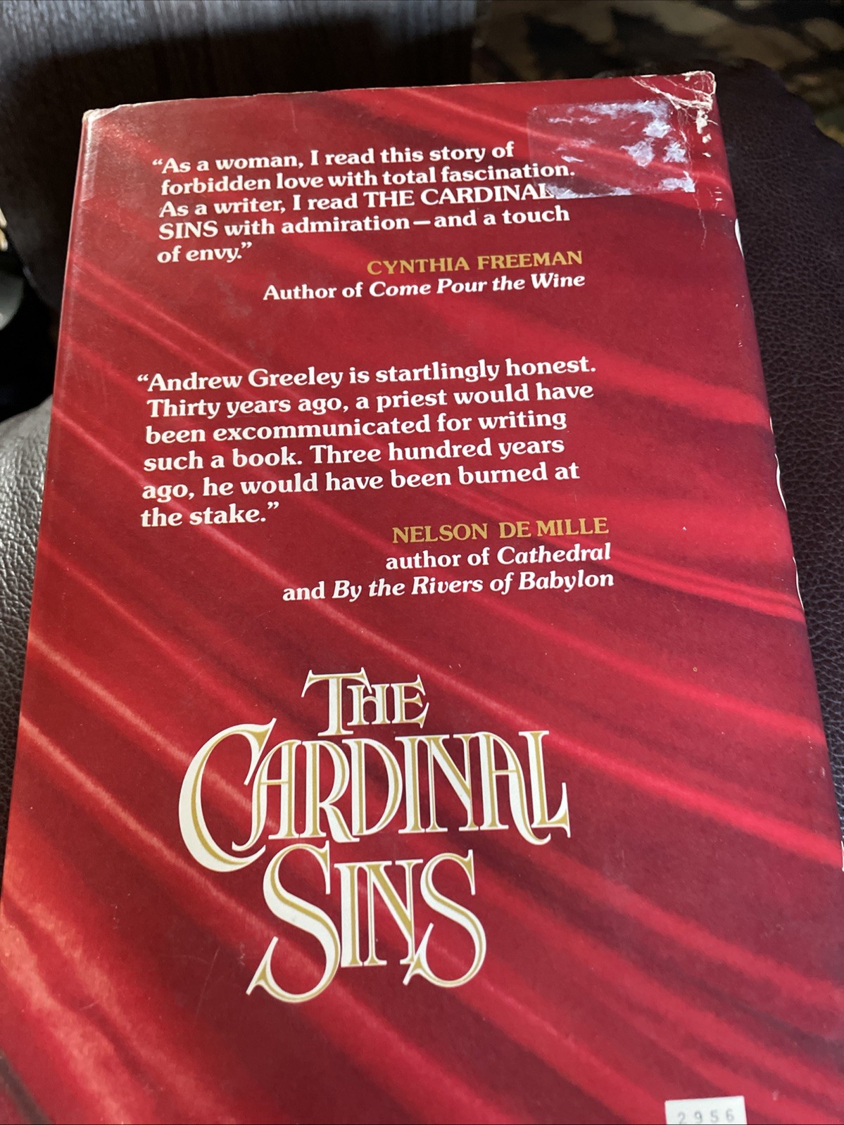 The Cardinal Sins, by Andrew M. Greeley, 1981 HC/DJ Book Club Edition