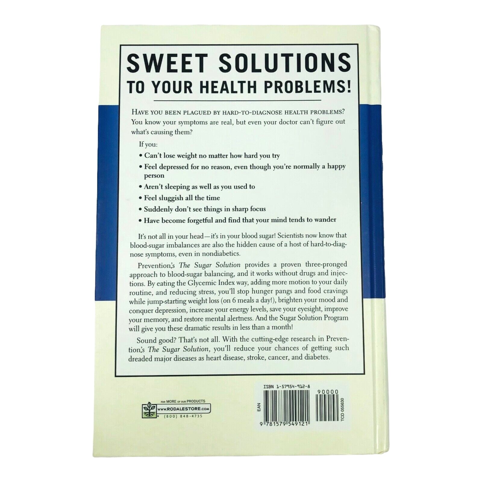 The Sugar Solution Balance Your Blood Sugar Naturally Sari Harrar Hardcover Book