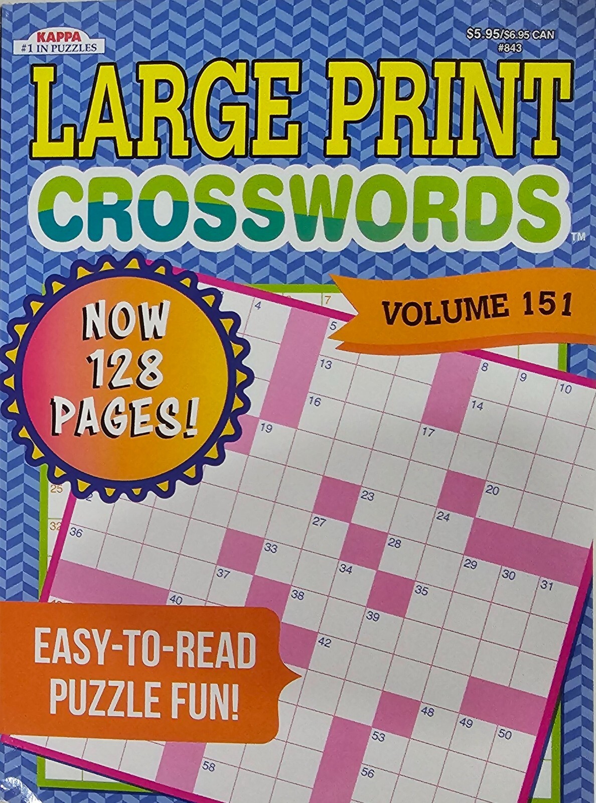 Kappa Large Print Crosswords Puzzle Books, 32 Different Volumes to Select U-PICK