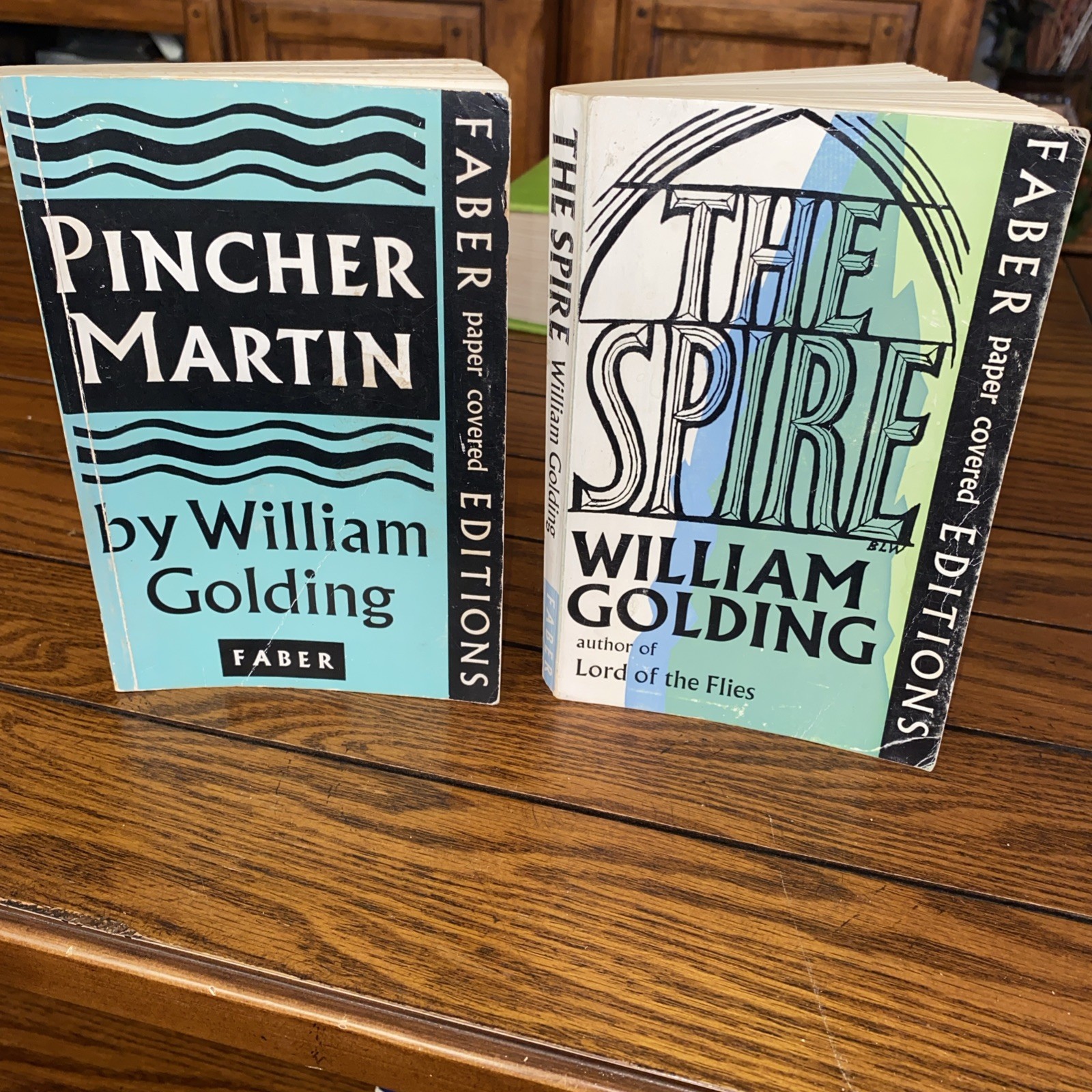 William Golding Set Of 2 Vintage Faber Edition PB’s Pincher Martin & The Spire