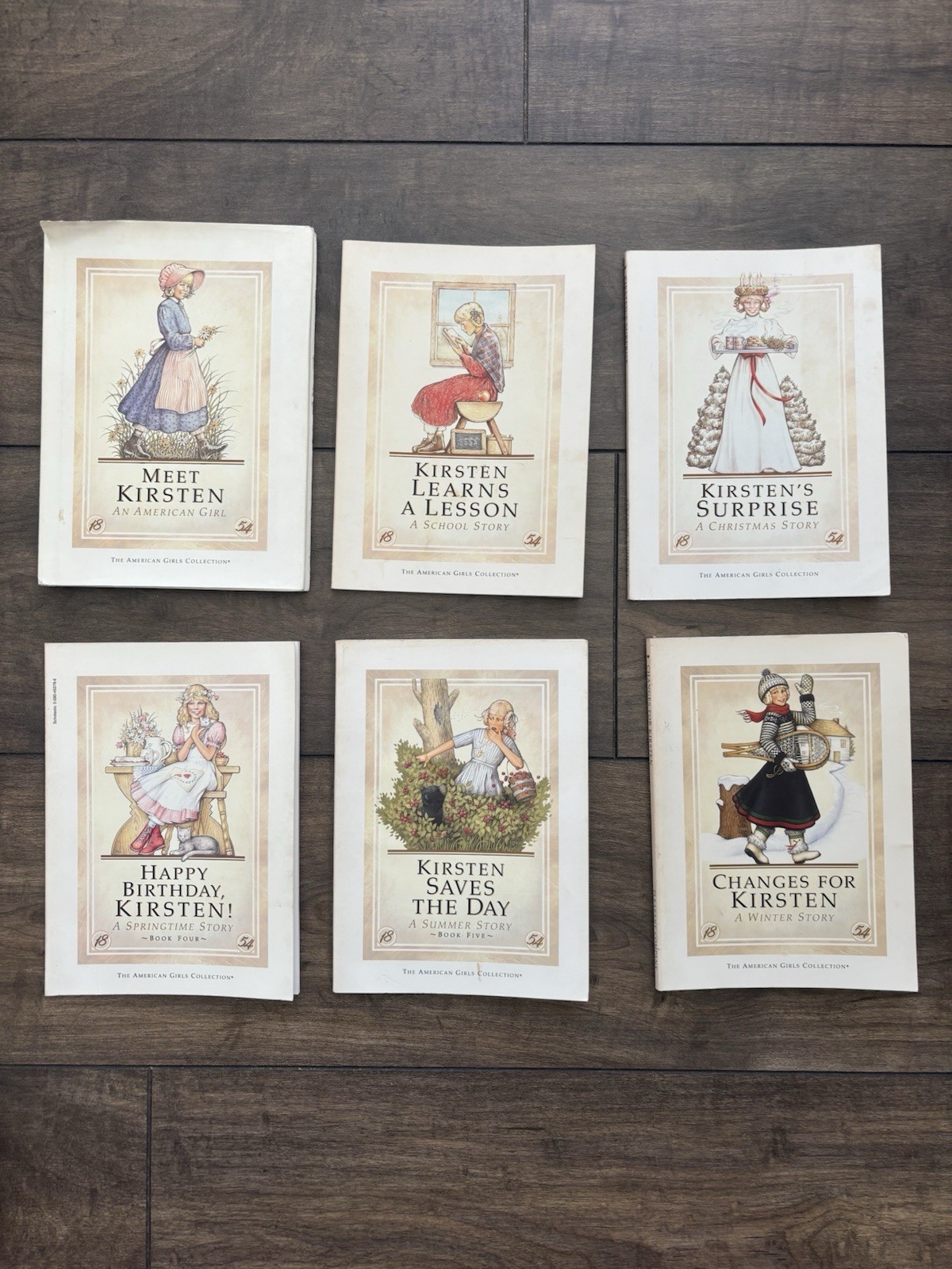 American Girl KIRSTEN Books 1854 Complete Set 1-6 Pleasant Co First Editions ‘86