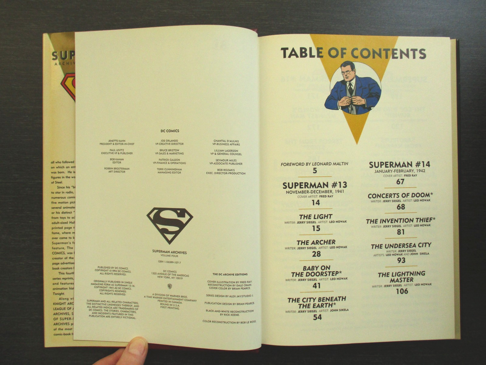 Archive Editions Superman Archives volumes 1-4 & 6-7 Hardcover w/dj VG