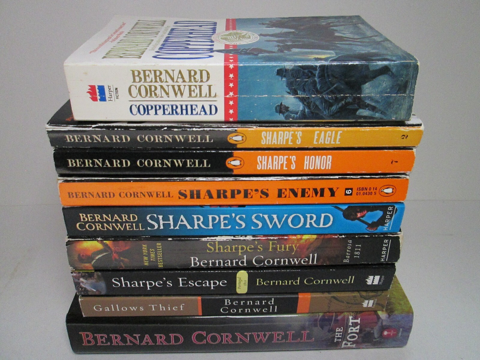 BERNARD CORNWELL Book Lot Sharpe’s Series Fury Eagle Honor Enemy Fort Copperhead
