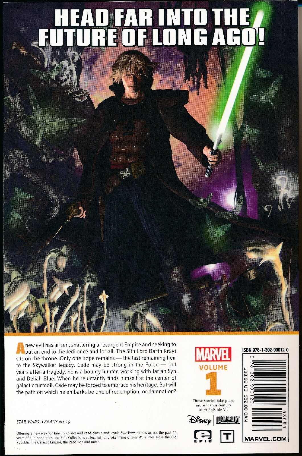 Star Wars Legends Legacy Epic Collection Volume 1 Marvel TPB Paperback 464 pages