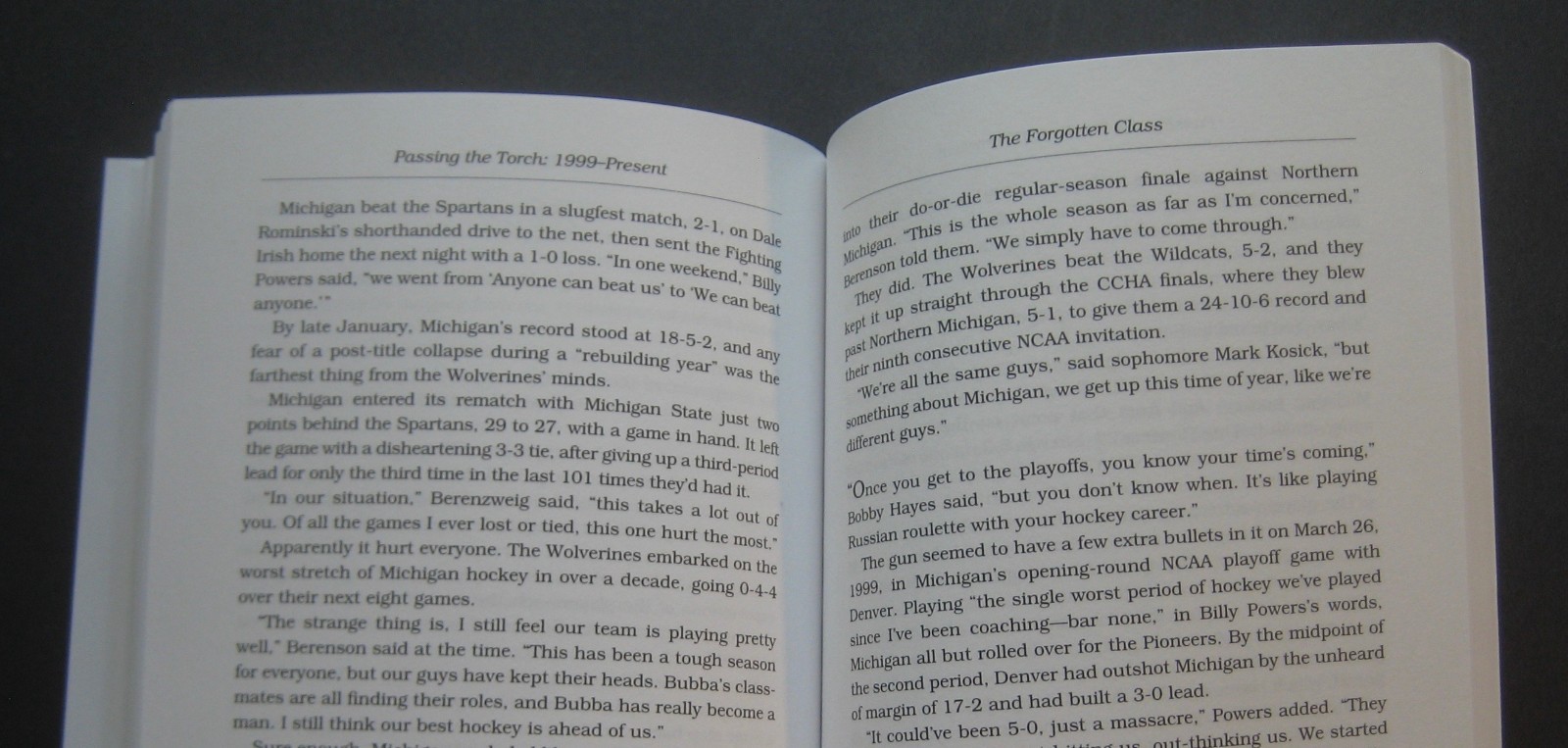 Blue Ice: The Story of Michigan Hockey by John U. Bacon