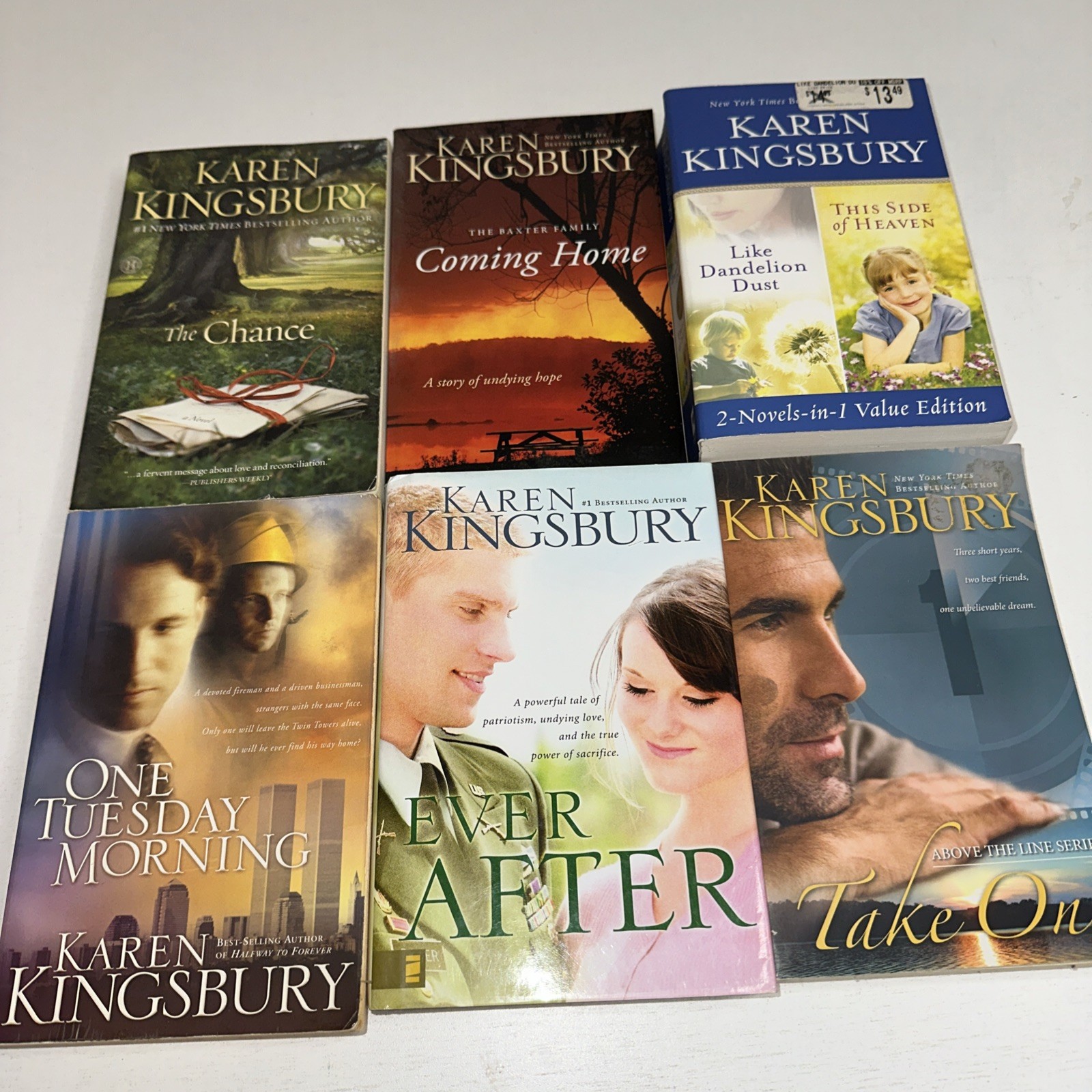 Karen Kingsbury Books Mixed Lot Of 6 & 1 Has 2 So A Total Of 7 Stories 1 HC 5TB