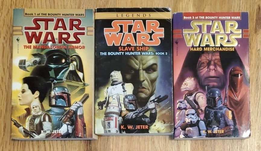 Star Wars Bounty Hunter Wars trilogy 3 books lot Slave Mandalorian Hard