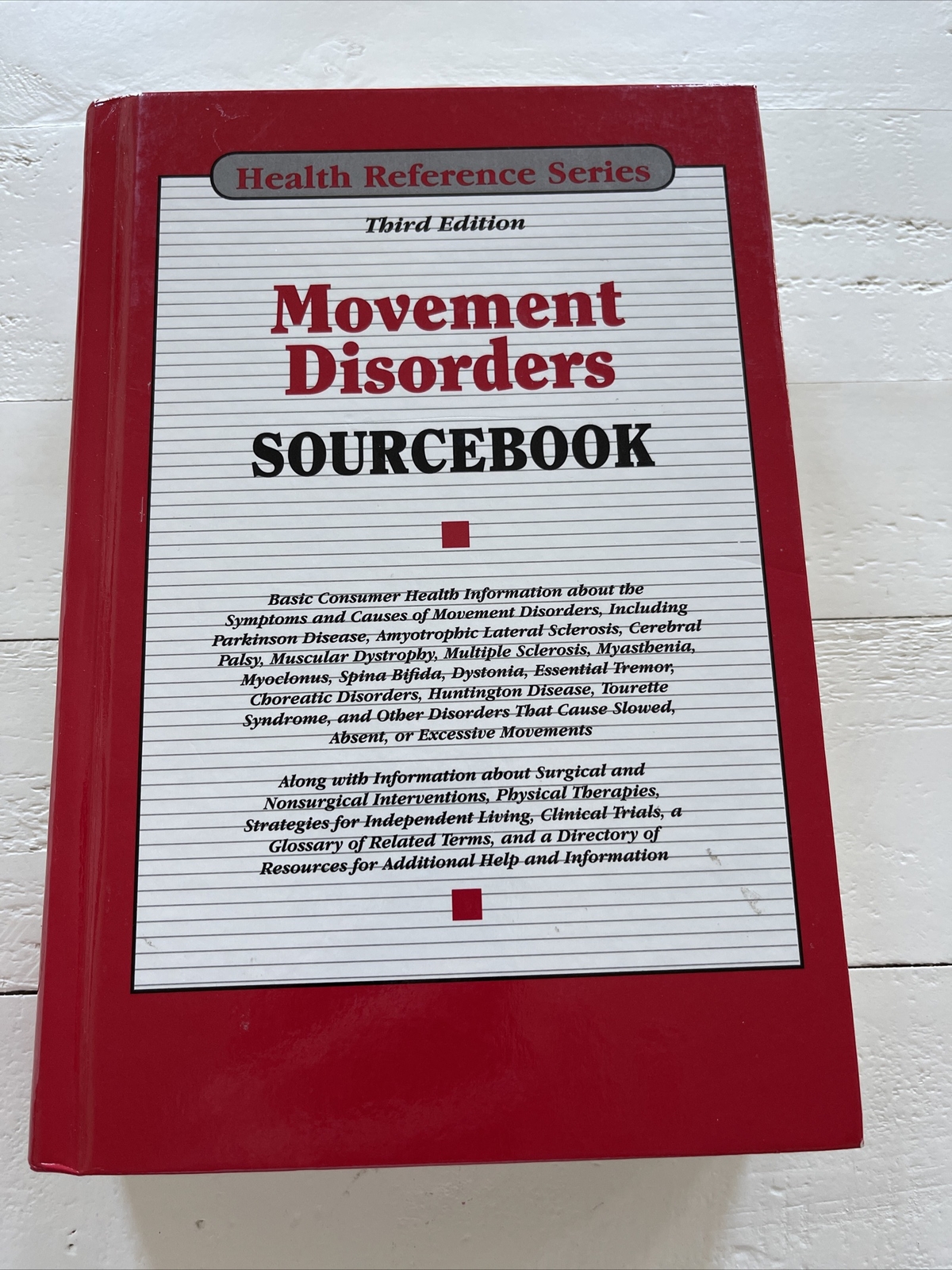 Movement Disorders Sourcebook Third Edition Health Reference Series HC