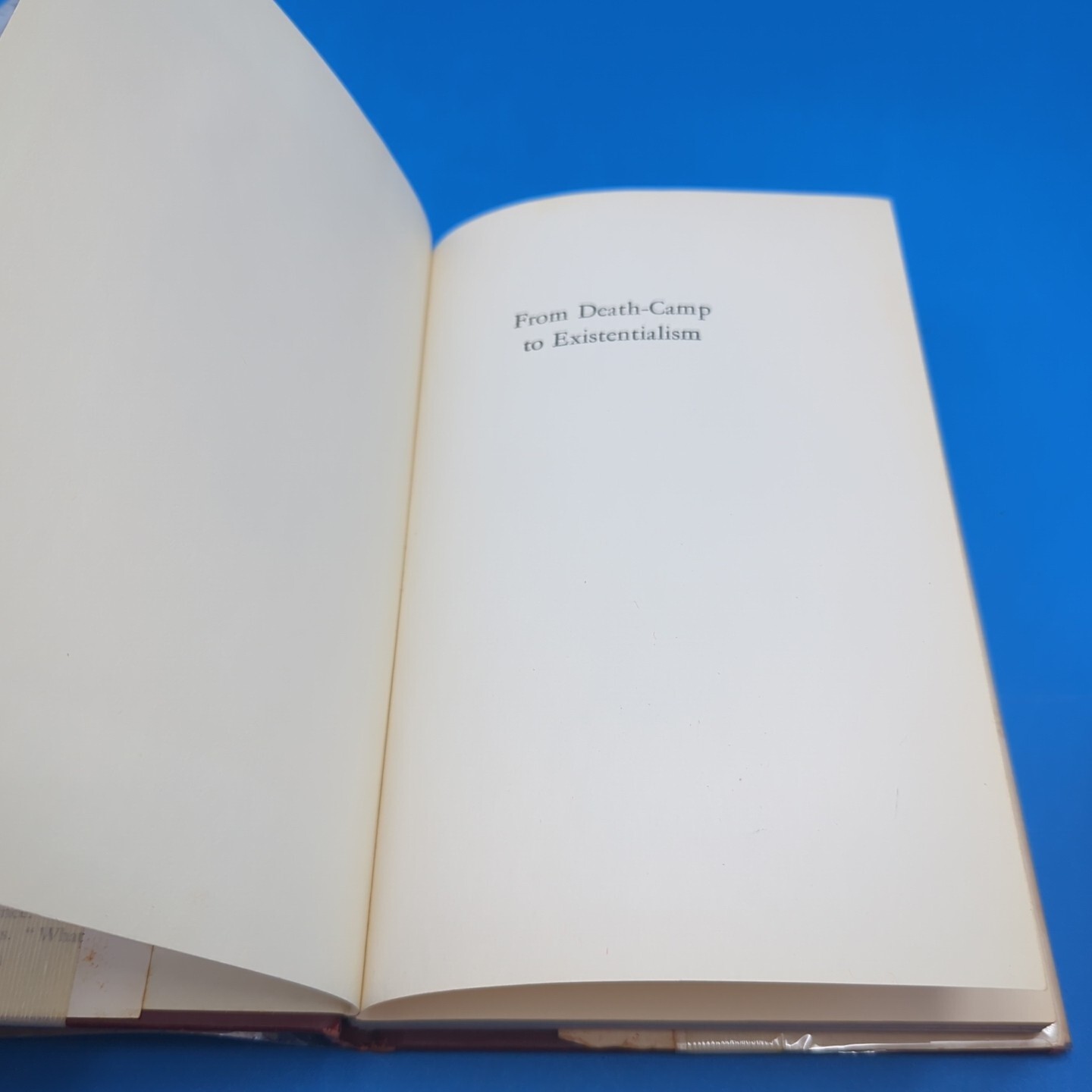 From Death-Camp to Existentialism Viktor Frankl 1959 1st Edition 1st Print HCDJ