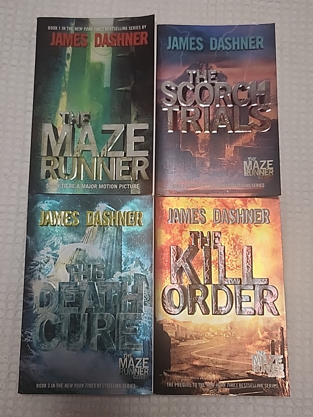 James Dashner Maze Runner PB Book Set 1-4 VGC Scorch Death Cure Kill Order