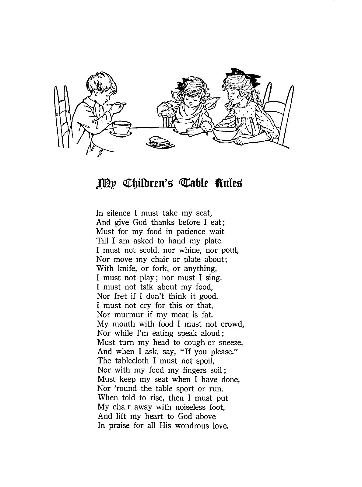 What My Children Love To Eat Cookbook 1915 (48 Pages)