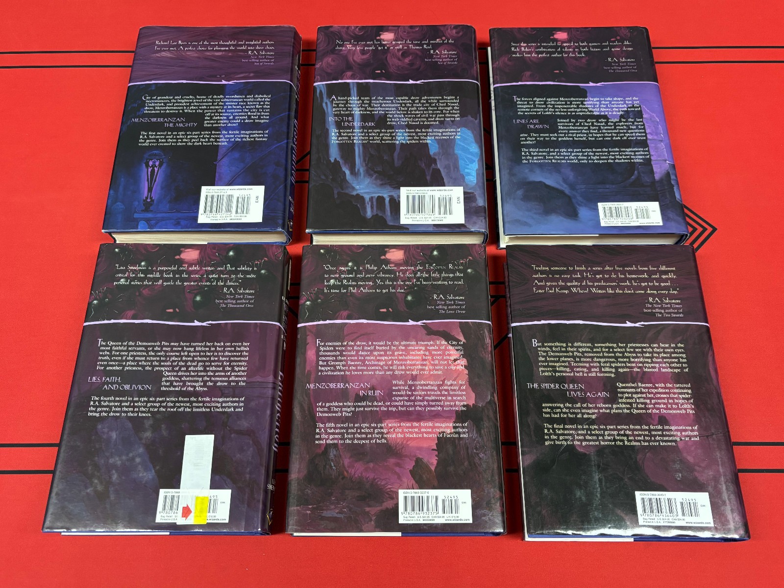 Forgotten Realms War of the Spider Queen 1-6 Complete Hardcover Set 1st Printing