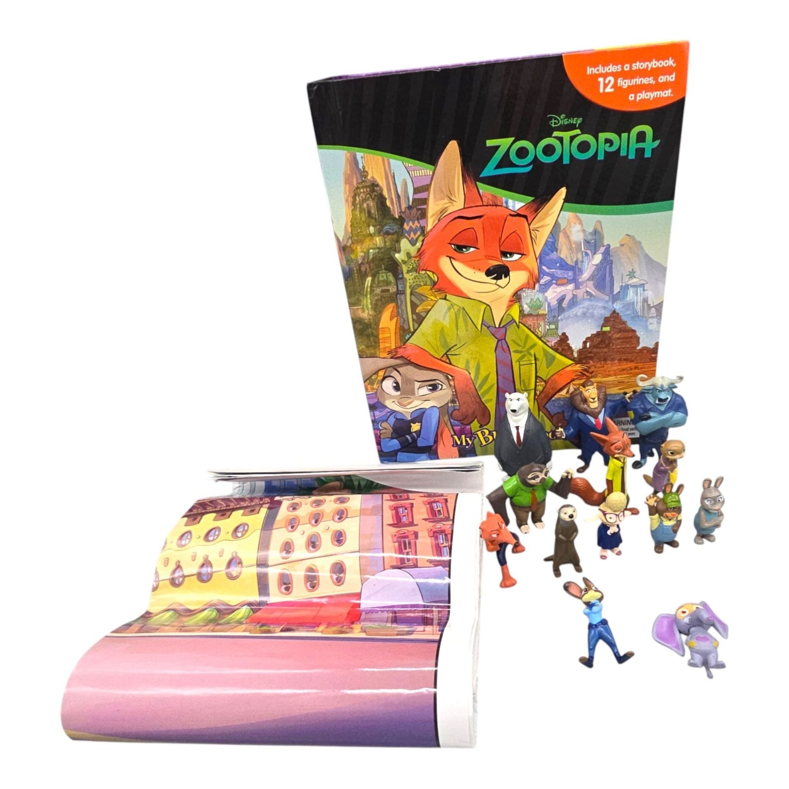 My Busy Books Disney ZOOTOPIA Complete Storybook 13 Figurines Figures & Playmat