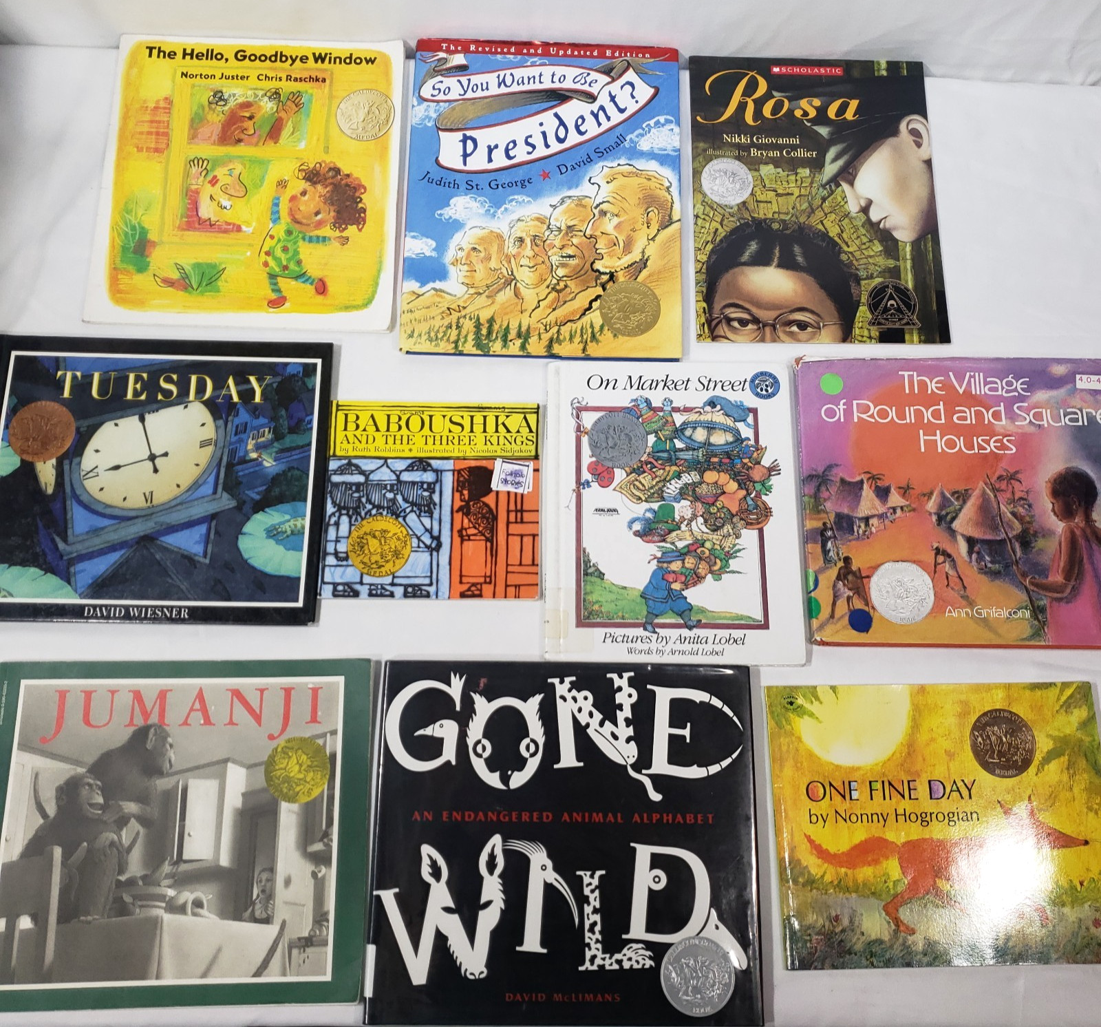 Caldecott Kids Picture Books Lot 10 Homeschool Classroom Library Award Winners
