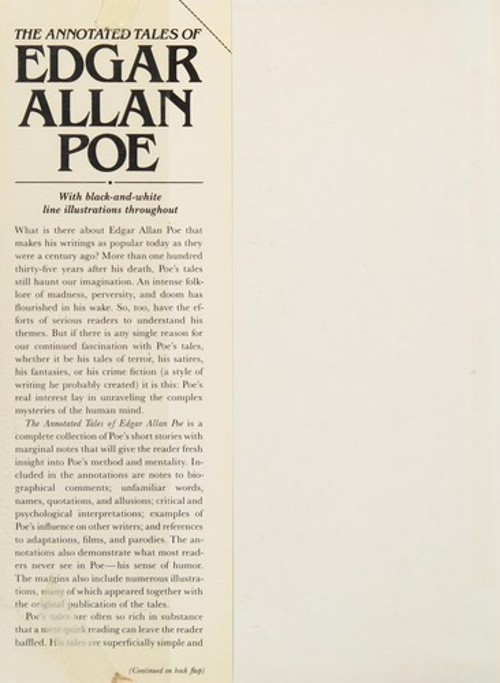 Annotated Tales of Edgar Allan Poe Hardcover Edgar Allen Poe