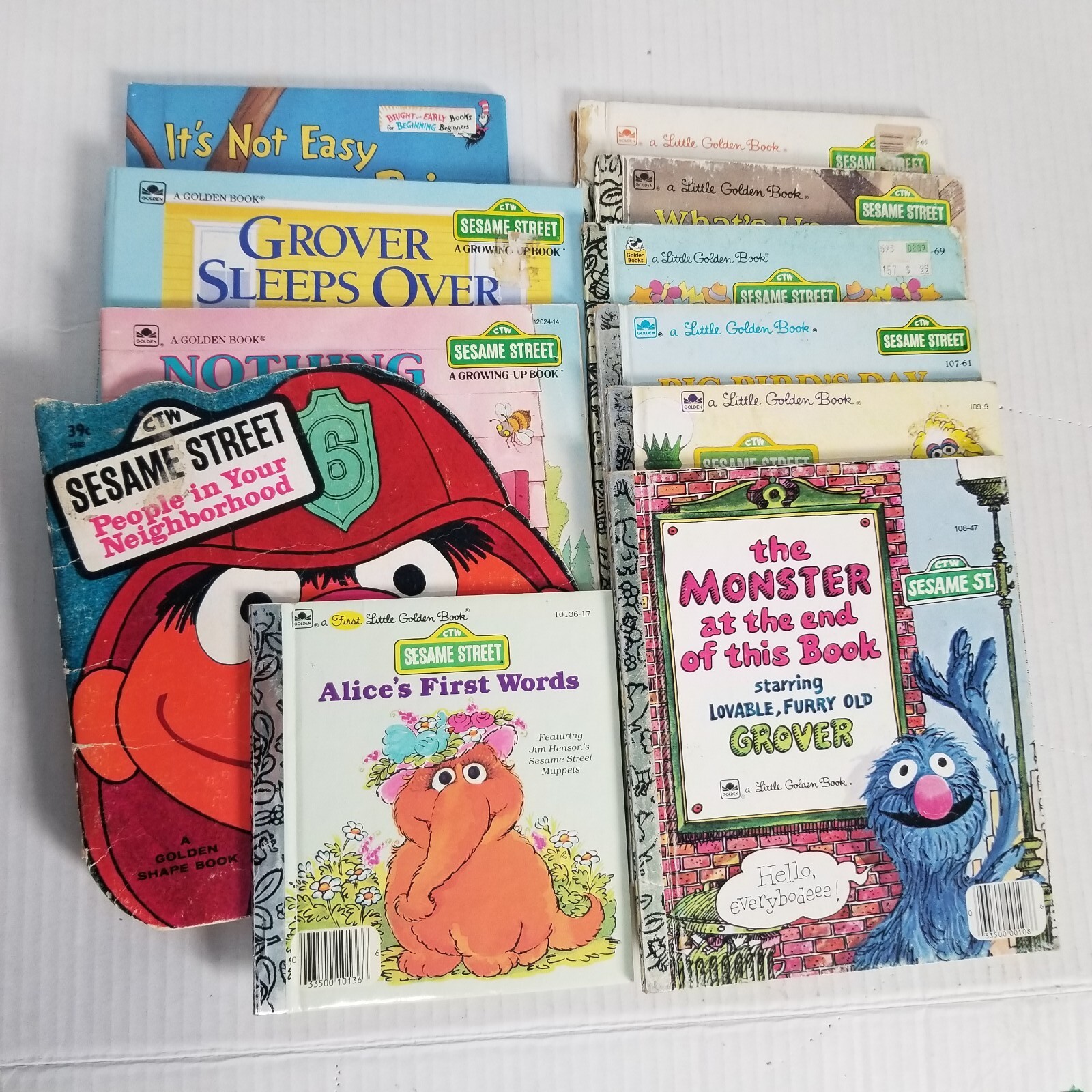 Sesame Street CTW Vintage Picture Book Lot 11 LGB & Others Big Bird Ernie Grover