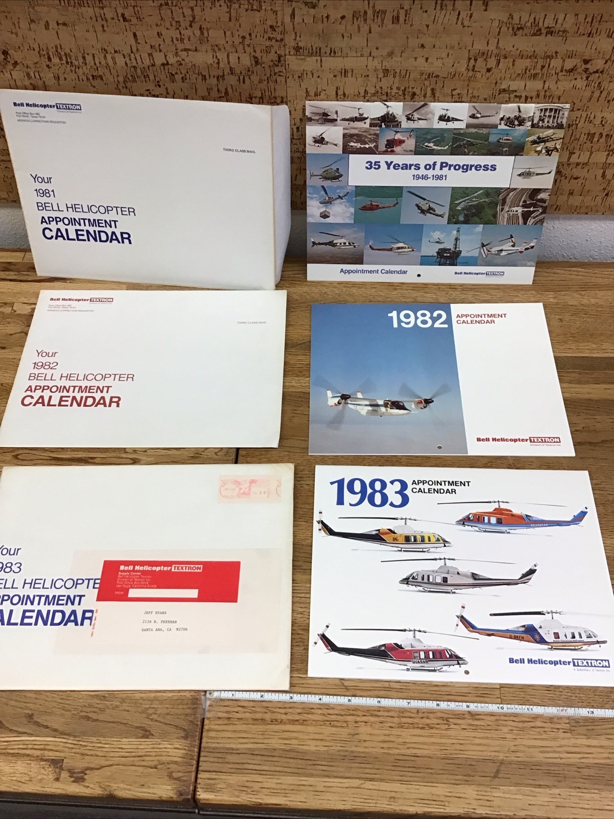 BELL HELICOPTER – Appointment Calendar – 1981 1982 1983 – Lot Of 3 – MM6.107