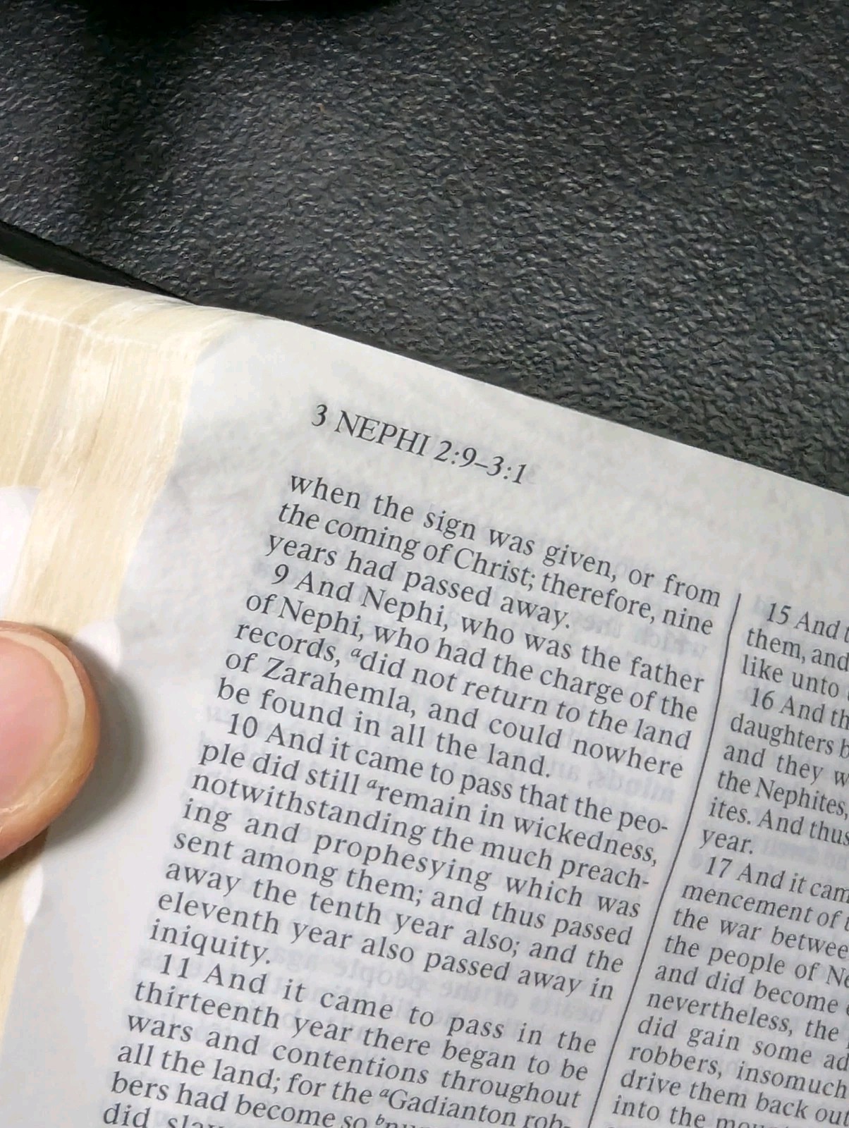 LDS Black QUAD Leather? 7.5″x5.5″ Scriptures Bible Book Of Mormon D&C PoGP