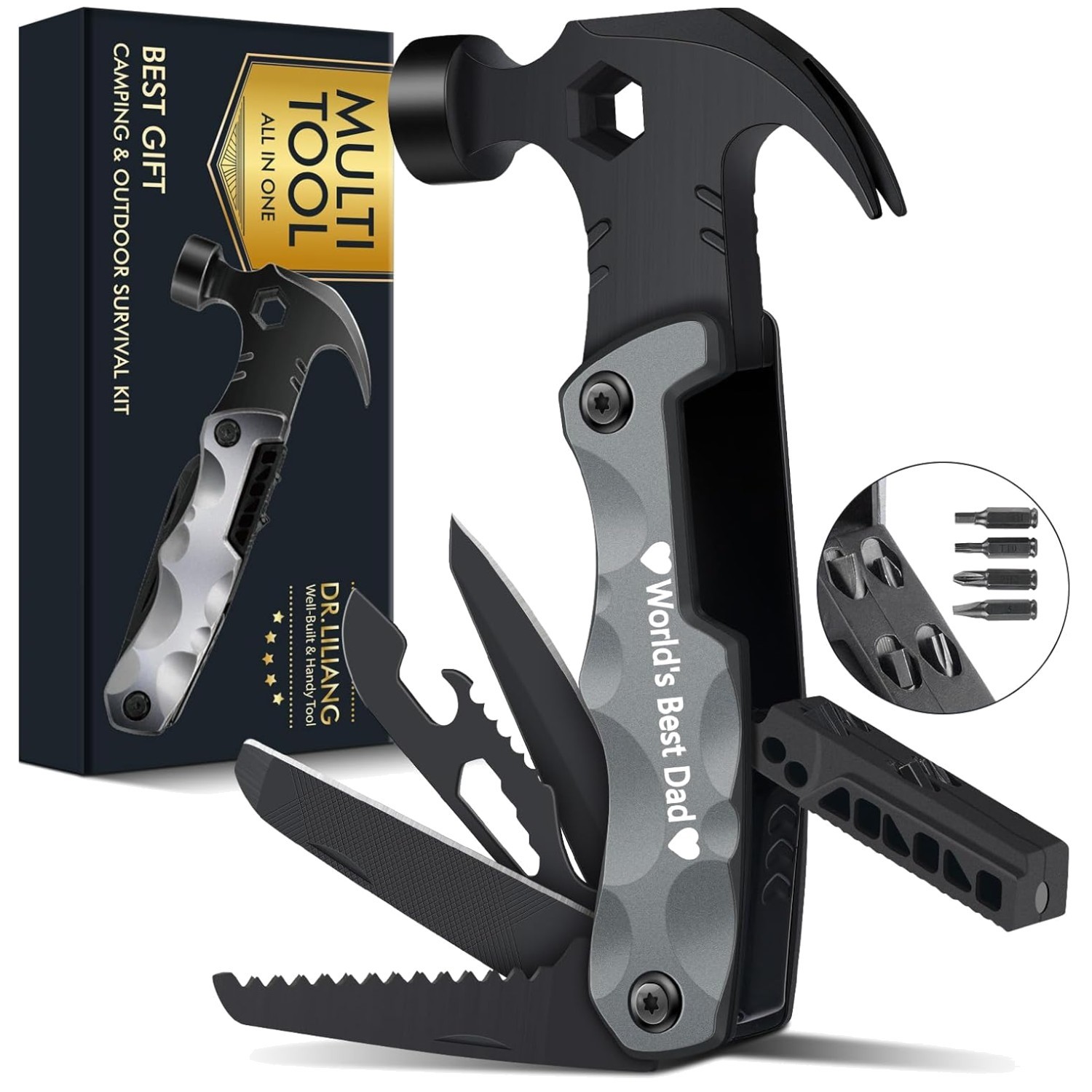 Unique Fathers Day Present – 13-in-1 Cool Hammer Tool