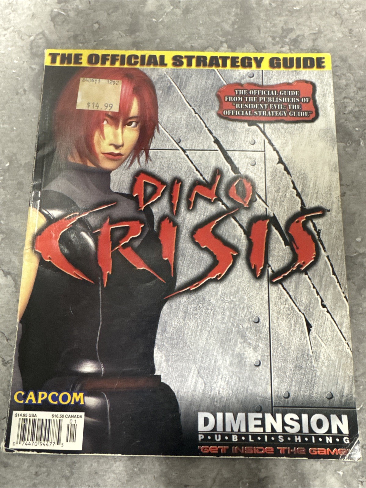 Dino Crisis Official Strategy Guide Dimension Publishing PS1 PlayStation Capcom