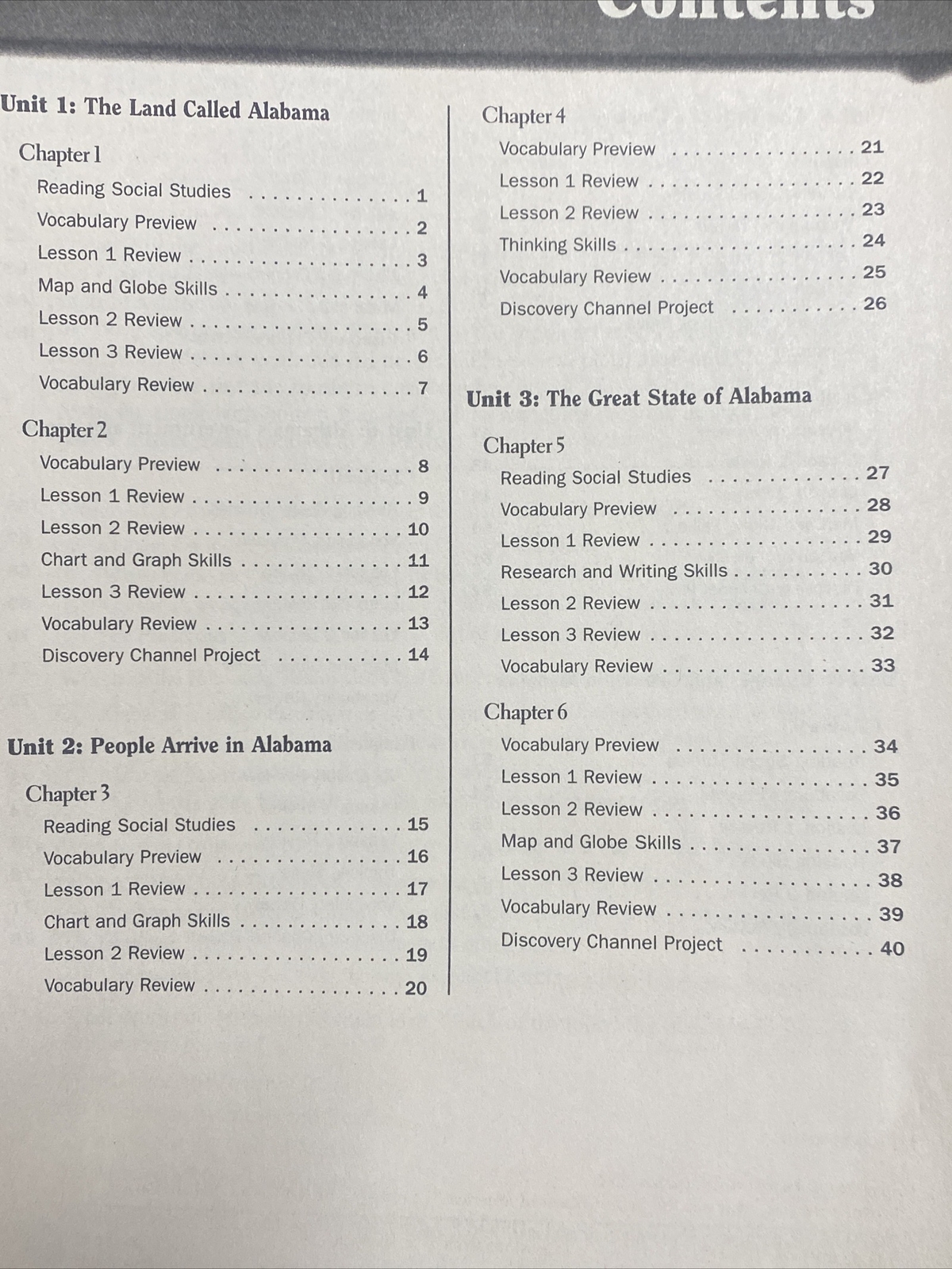 WORKBOOK SCOTT FORESMAN SOCIAL STUDIES: ALABAMA. A61
