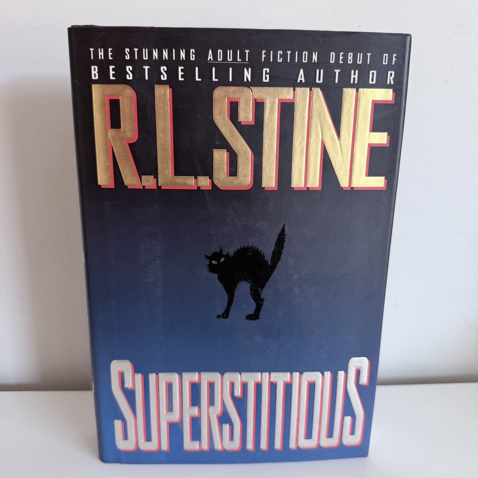 R. L. Stine Superstitious HC 1st Printing DJ Warner Books 1995