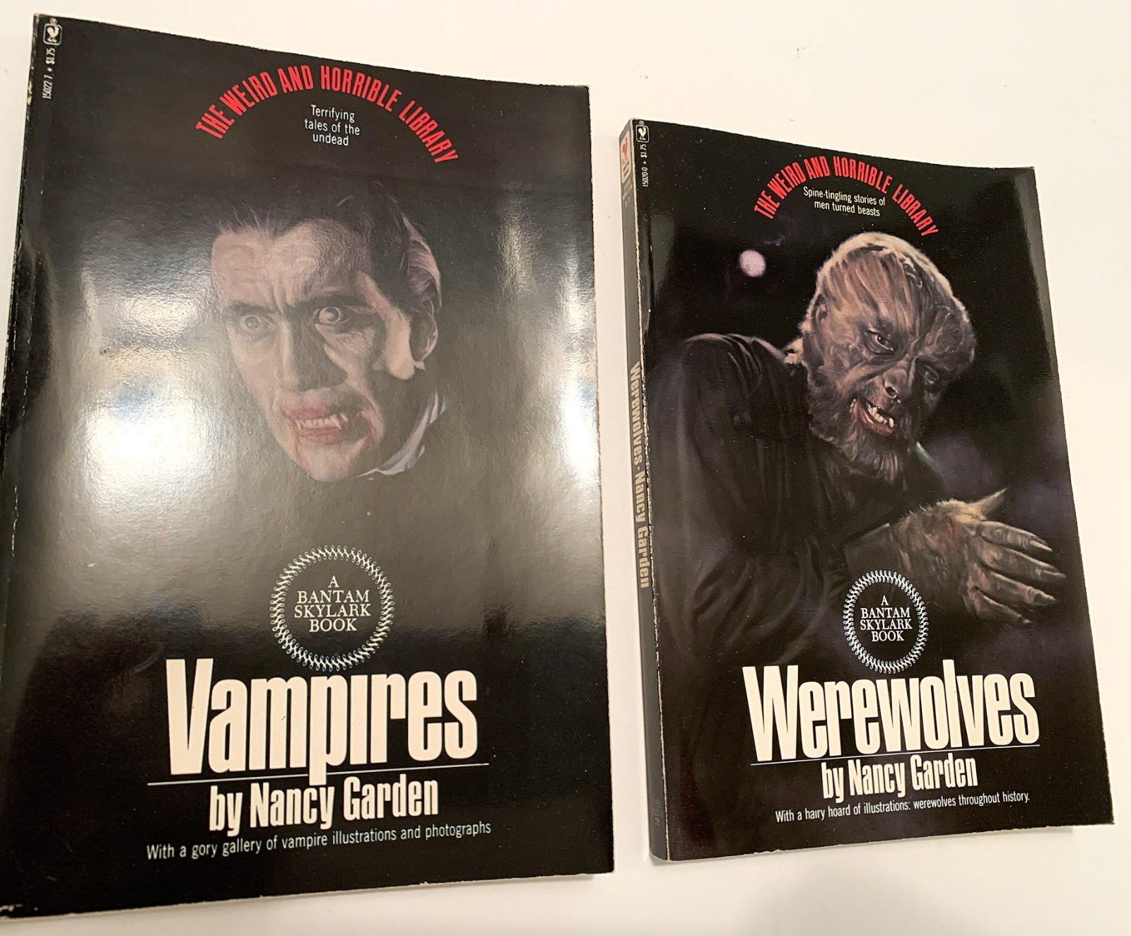 Lot of 2 books Vampires and Werewolves by Nancy Garden 1977 Unread Condition