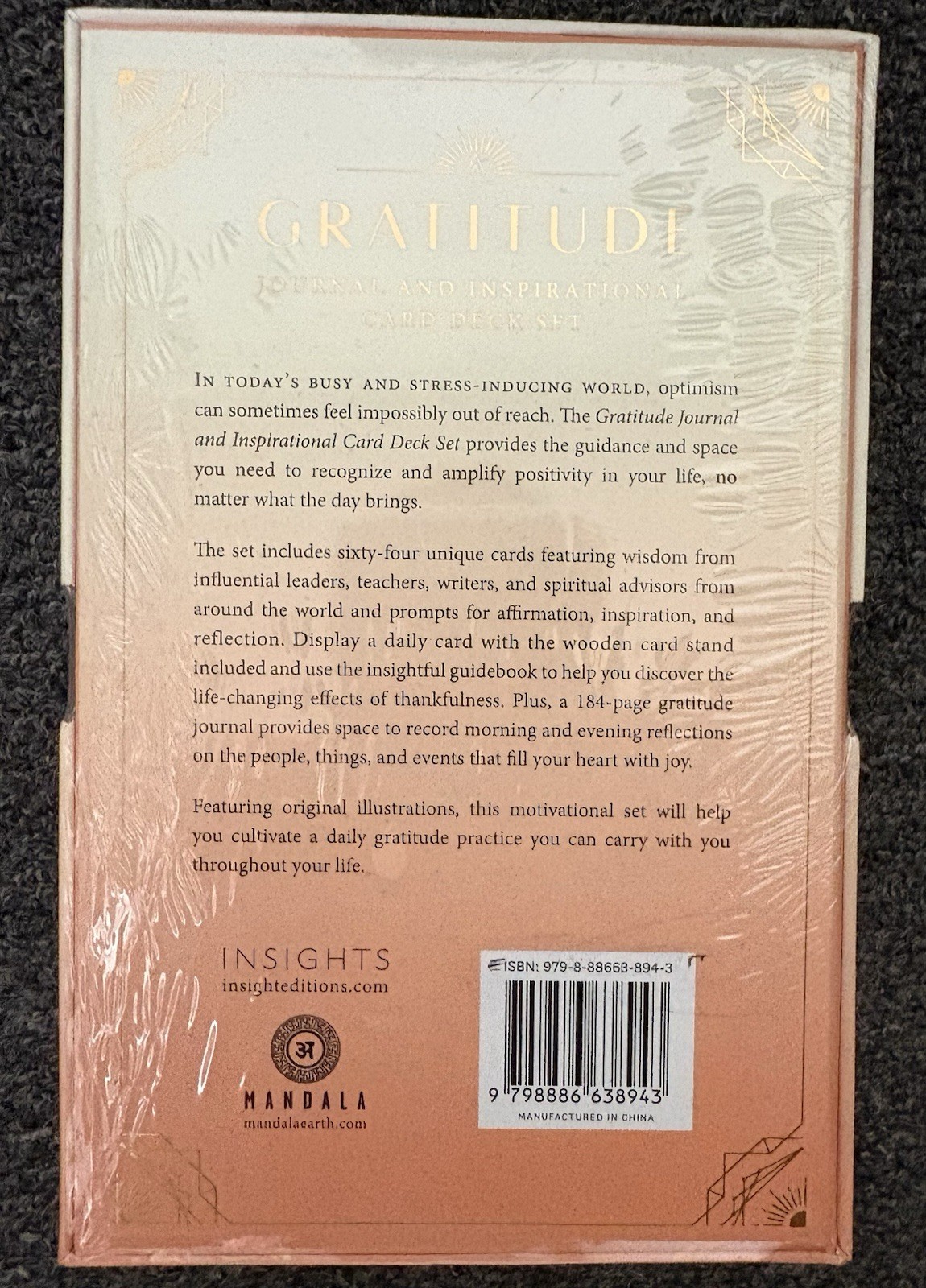 Gratitude Journal and Inspirational Card Deck Set: Journal and Inspiration Card