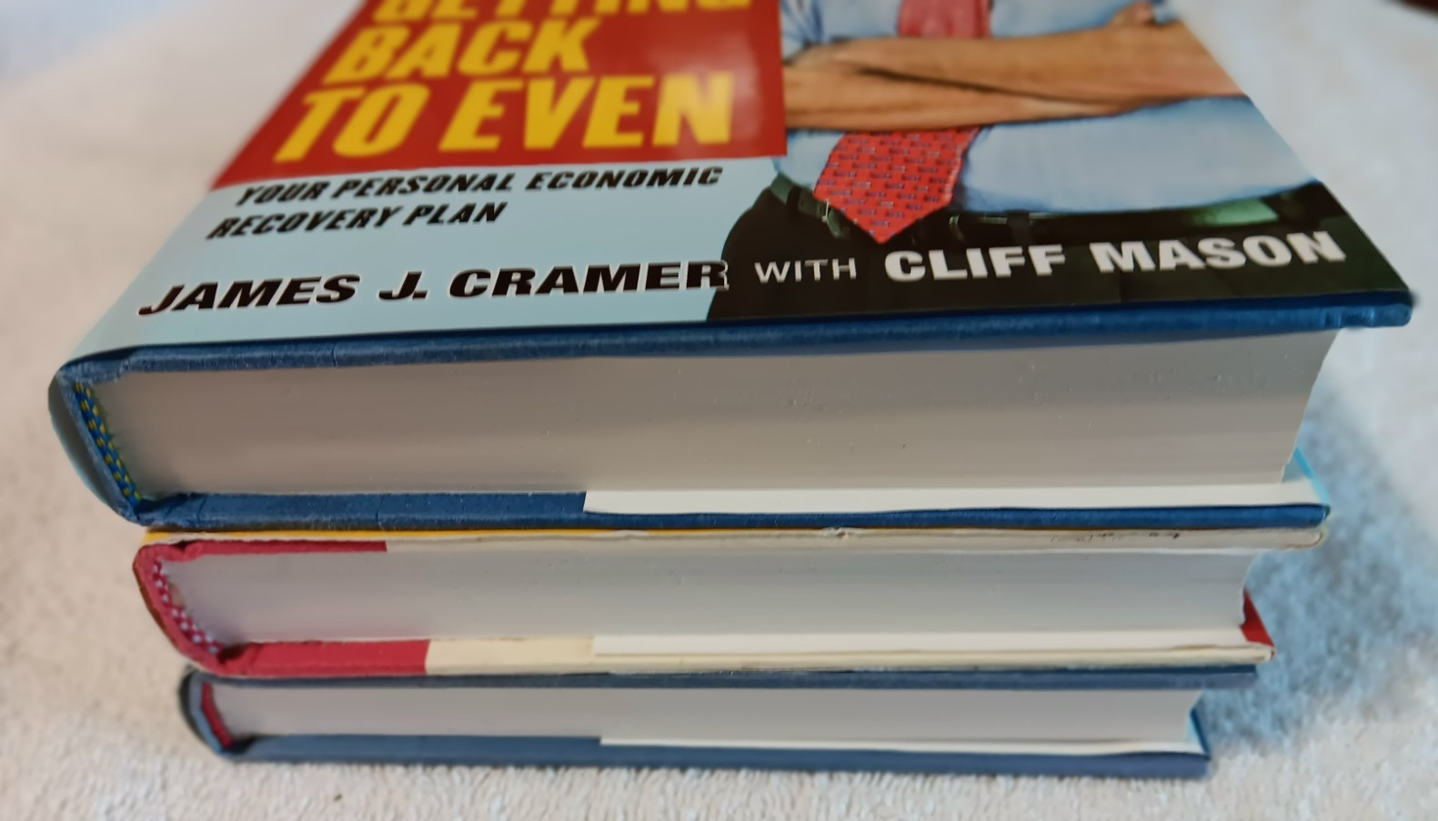 Lot of 3 Books by Jim Cramer – Mad Money, Real Money & Getting Back To Even
