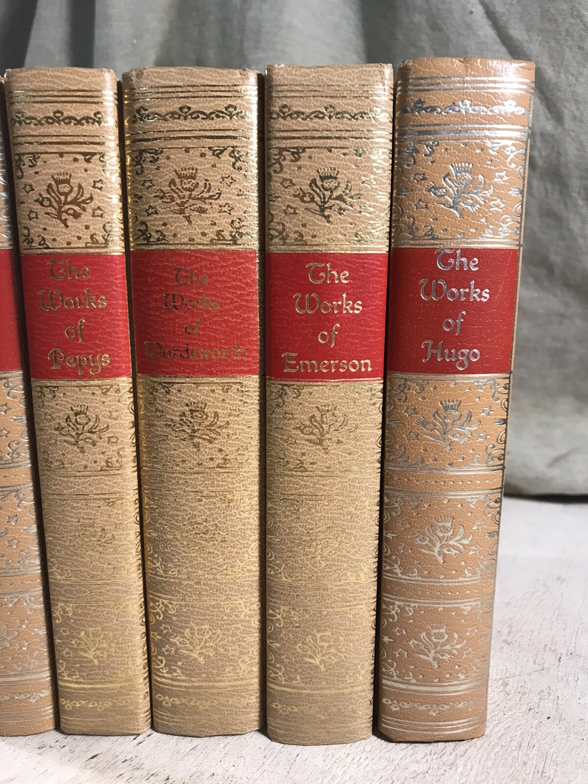 5 Fine Binding Decorative Books Bundle Classics Decor Wedding Photo Props 4