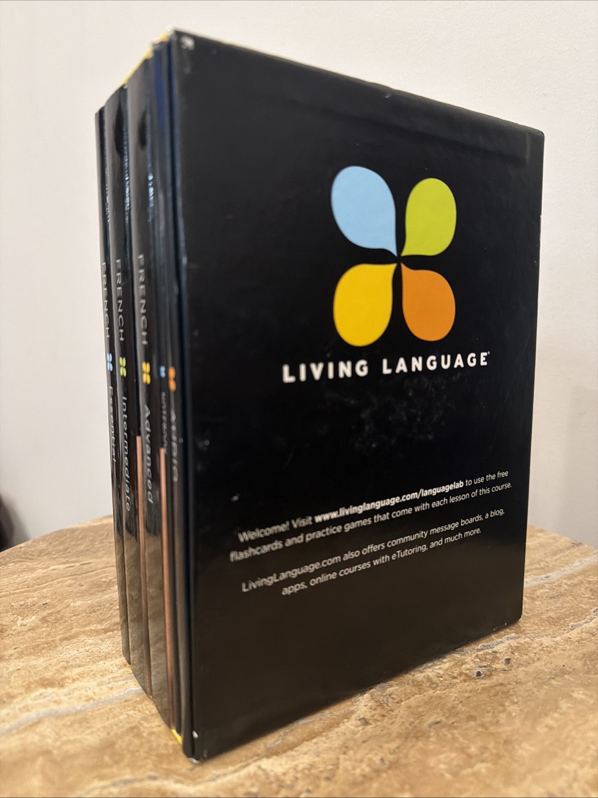 Living Language French Complete Edition Beginner Advanced 9 CD Set & 3 Books EXC