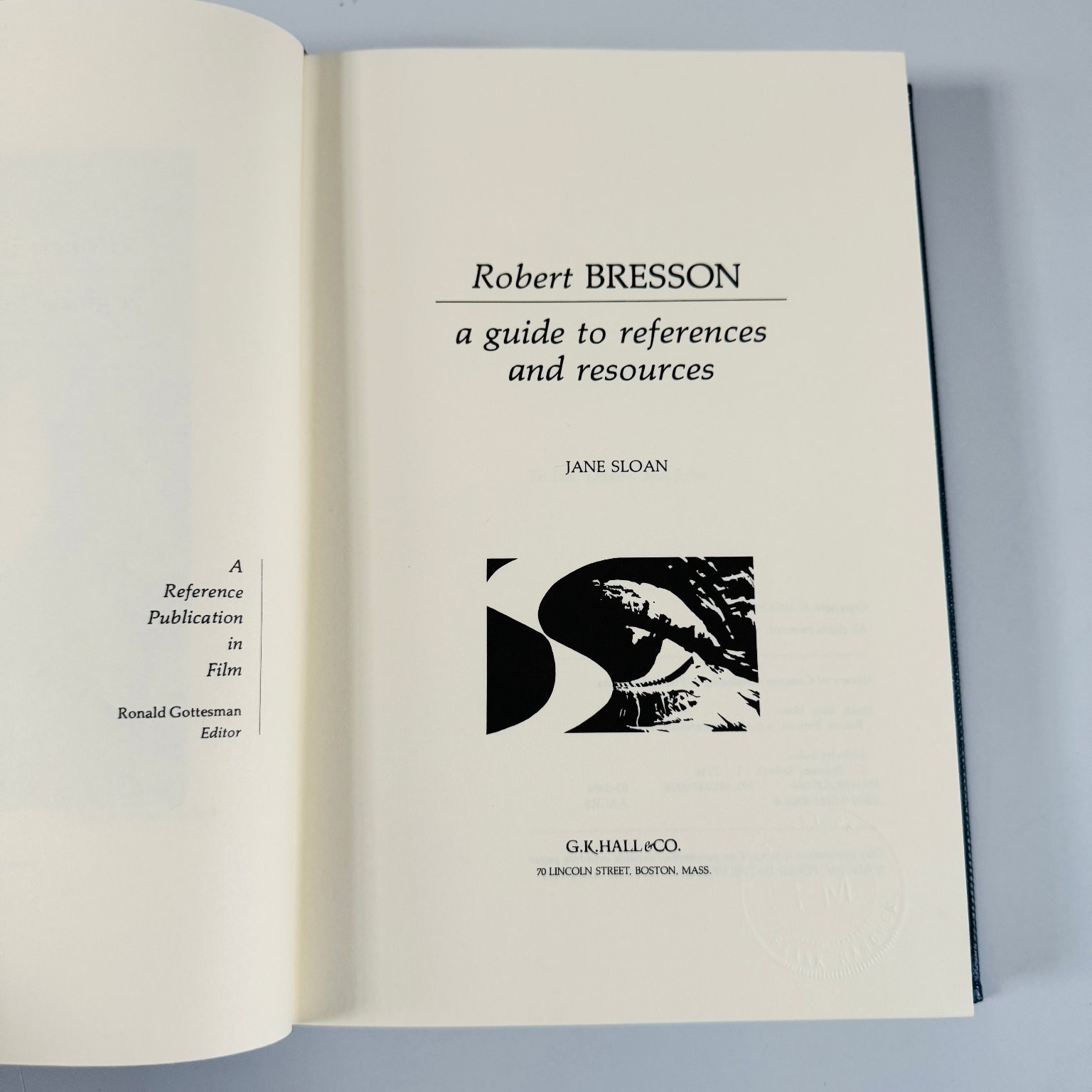 Robert Bresson A Guide to References and Resources 1983 First Edition G.K.Hall