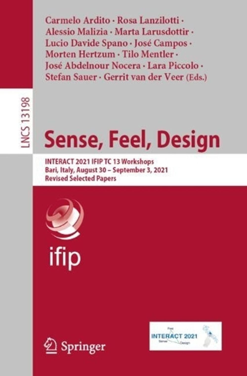 Sense, Feel, Design: INTERACT 2021 IFIP TC 13 Workshops, Bari, Italy, August 30