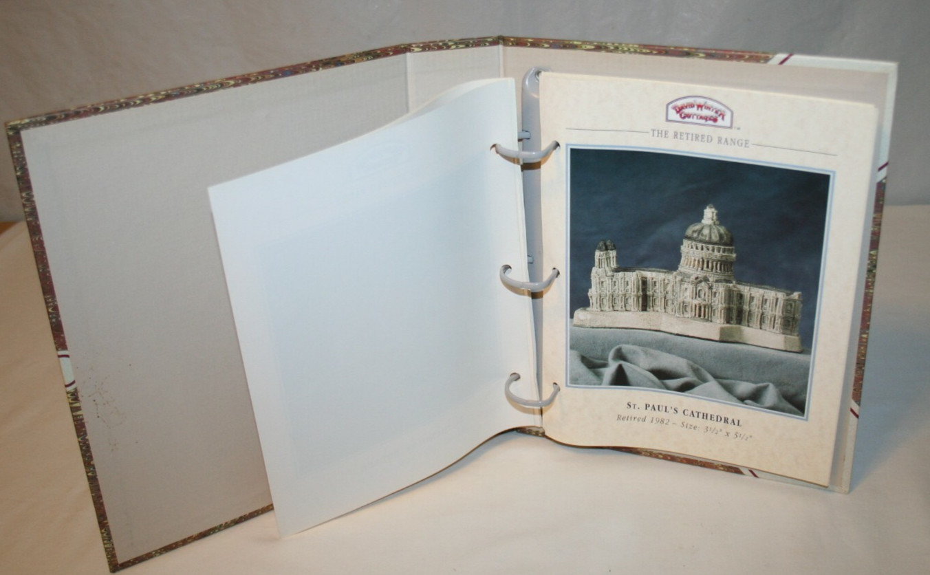 David Winter Cottages “The Retired Range” 3-Ring Binder Reference Book 1989