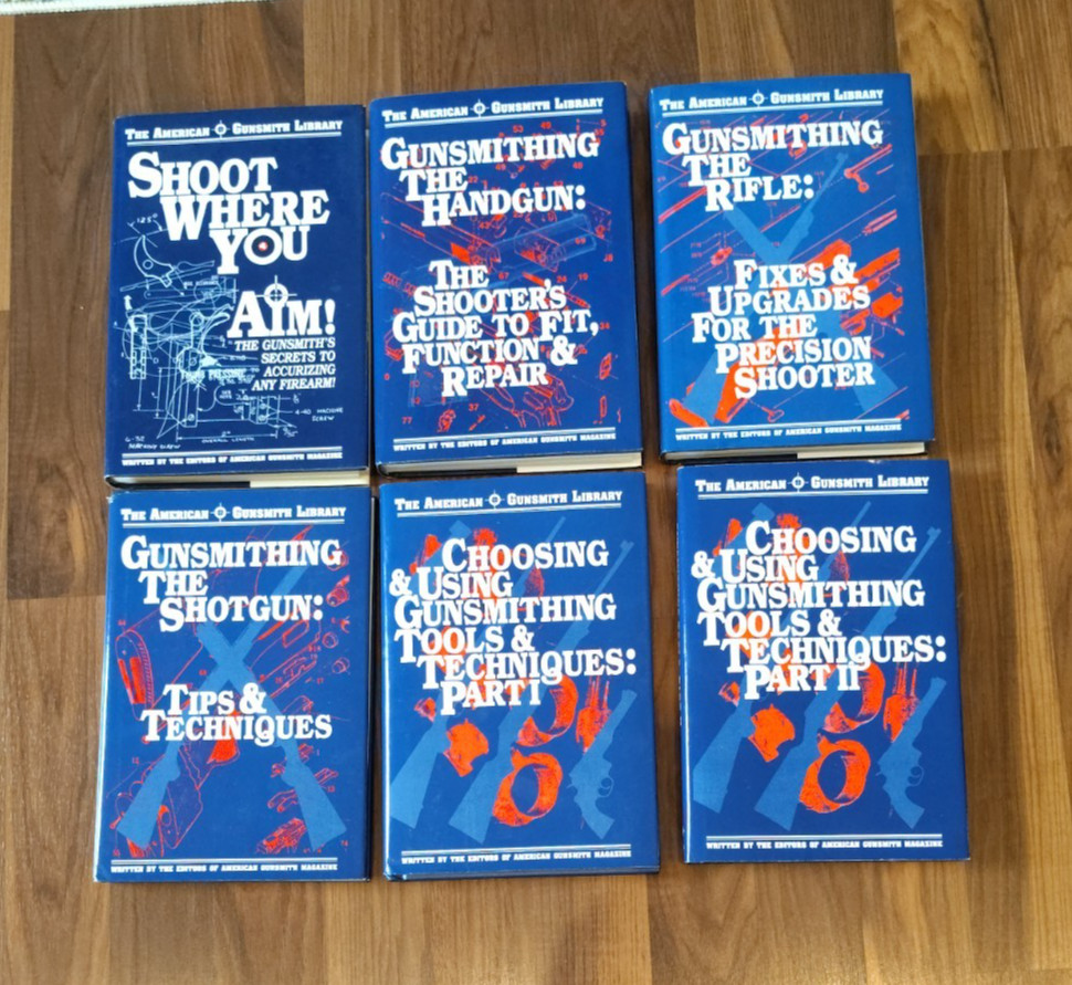 6 Volume Set Lot American Gunsmith Library Hardcover Gun Books Handgun Rifle