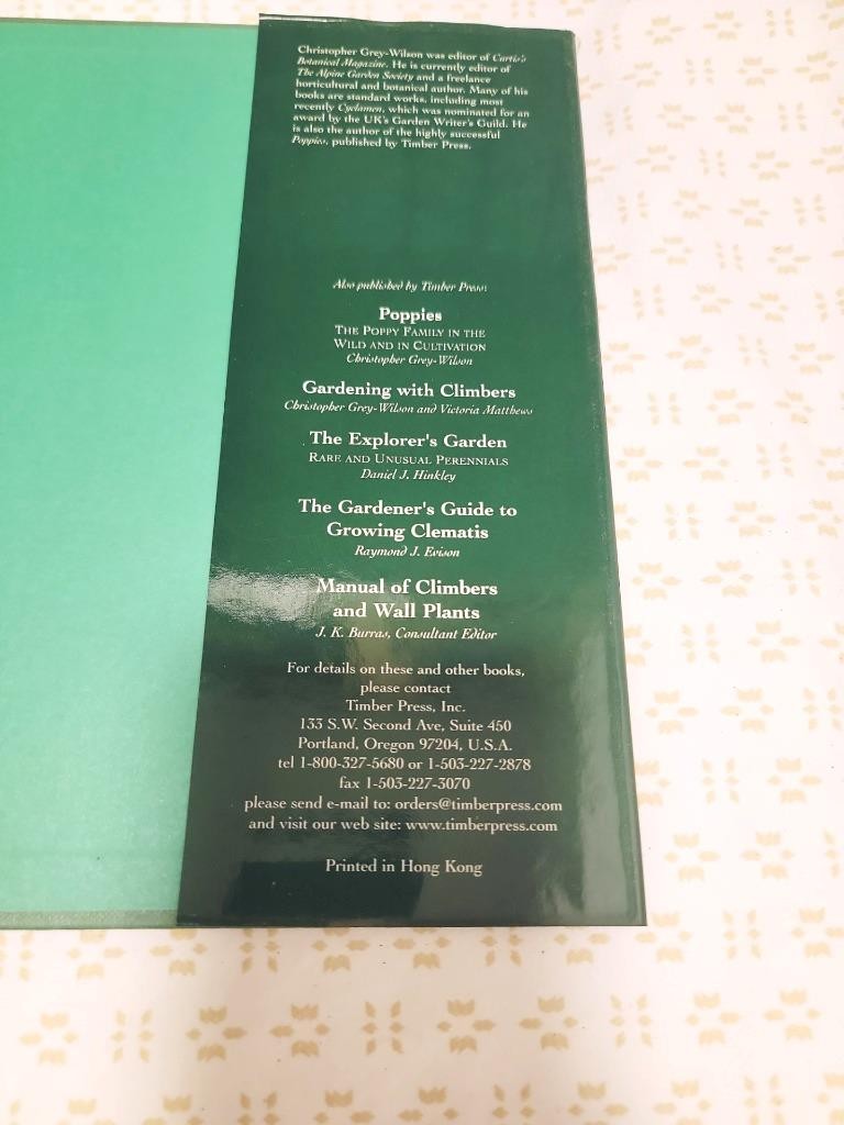 CLEMATIS THE GENUS, 2000, Christoper Grey-Wilson Timber Press Publishing FF9.12