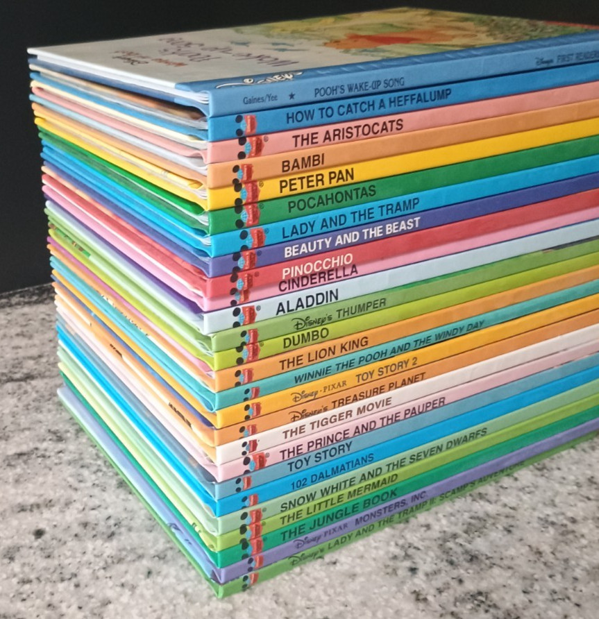 Lot of 26 Vintage Disney hard cover children’s books from the 1990’s- early 2000