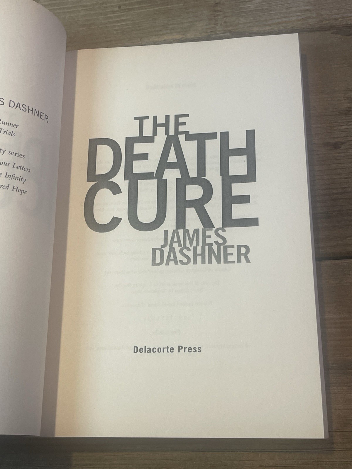 The Death Cure – James Dashner – US Advance Reader Copy Very Rare Stated 1ST ED