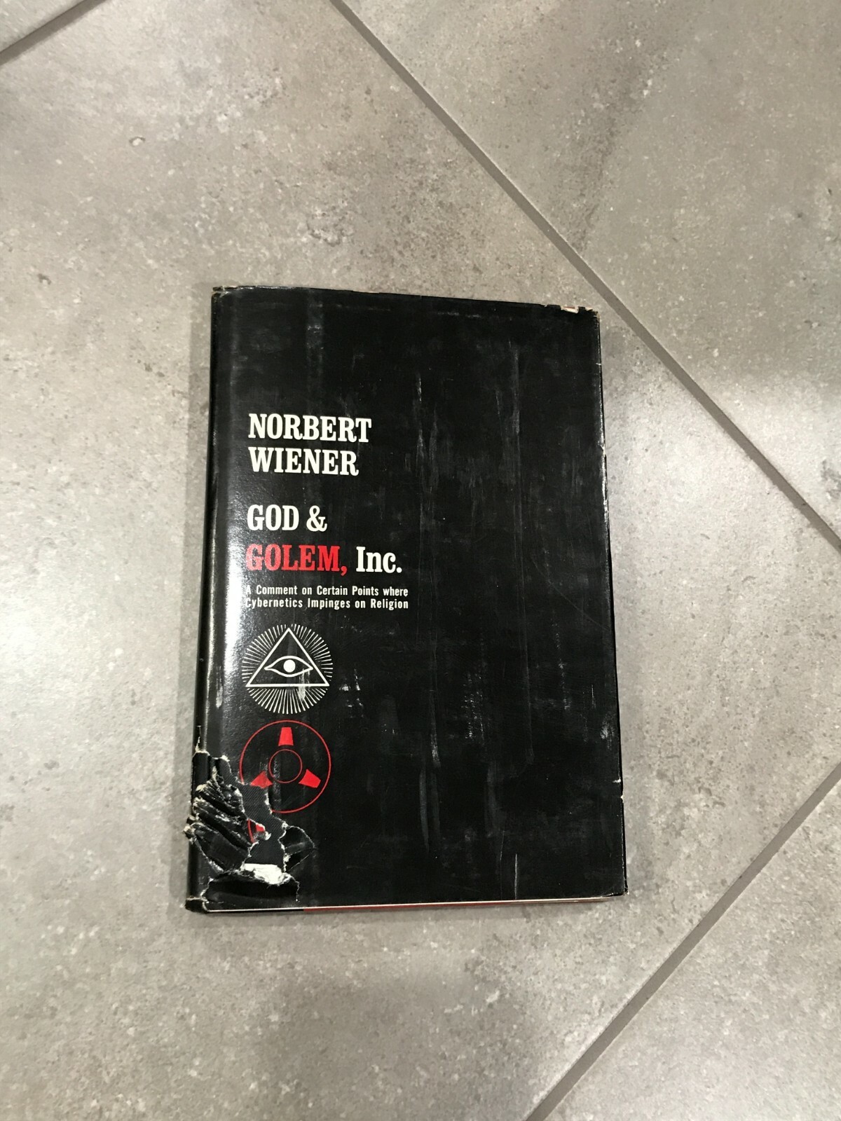 God & Golem, Inc. Norbert Wiener DJ 1964 MIT Press Hardcover 1st Ed cybernetics!