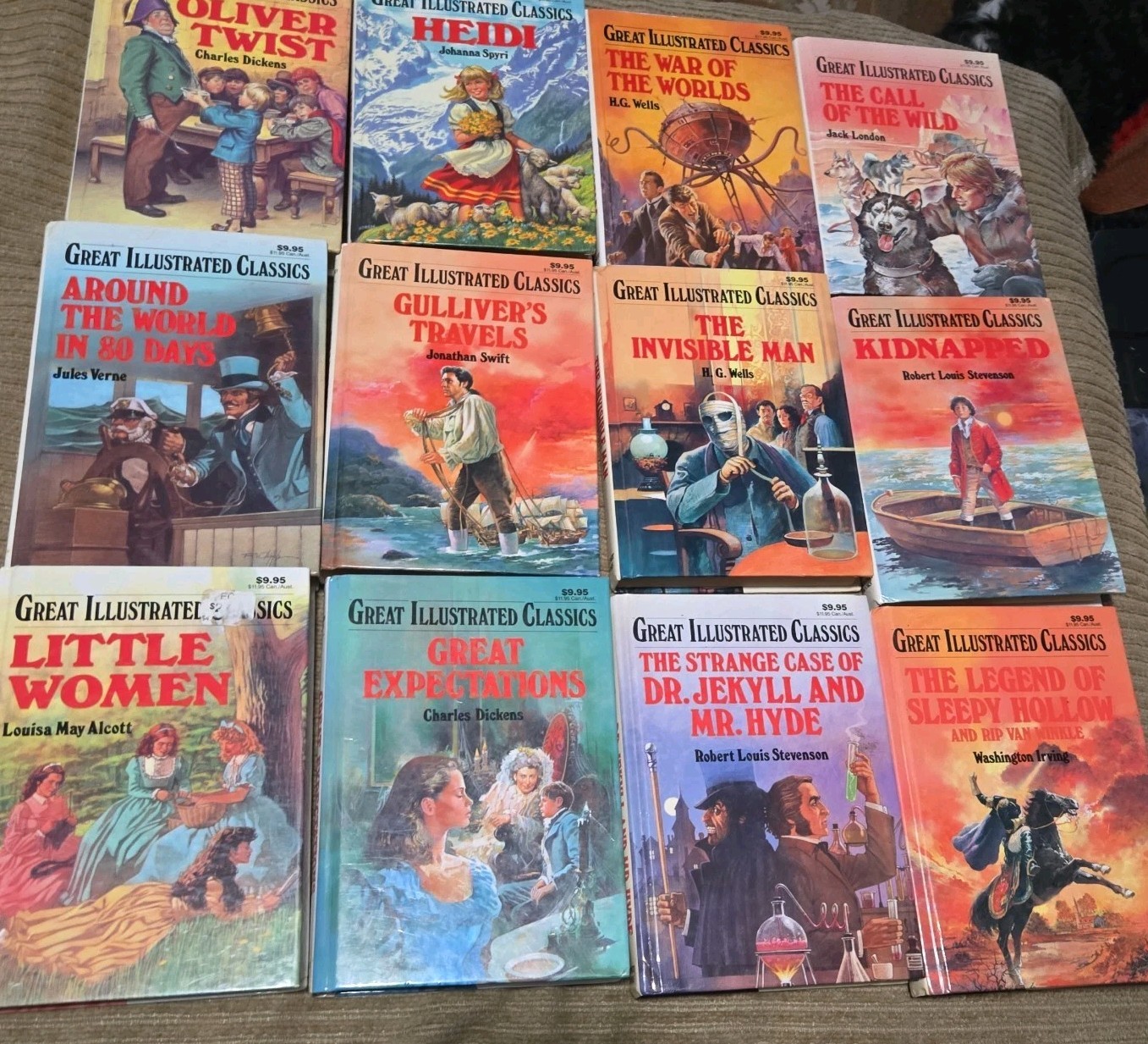 Lot of 26 Great Illustrated Classics Hardcover Baronet Books
