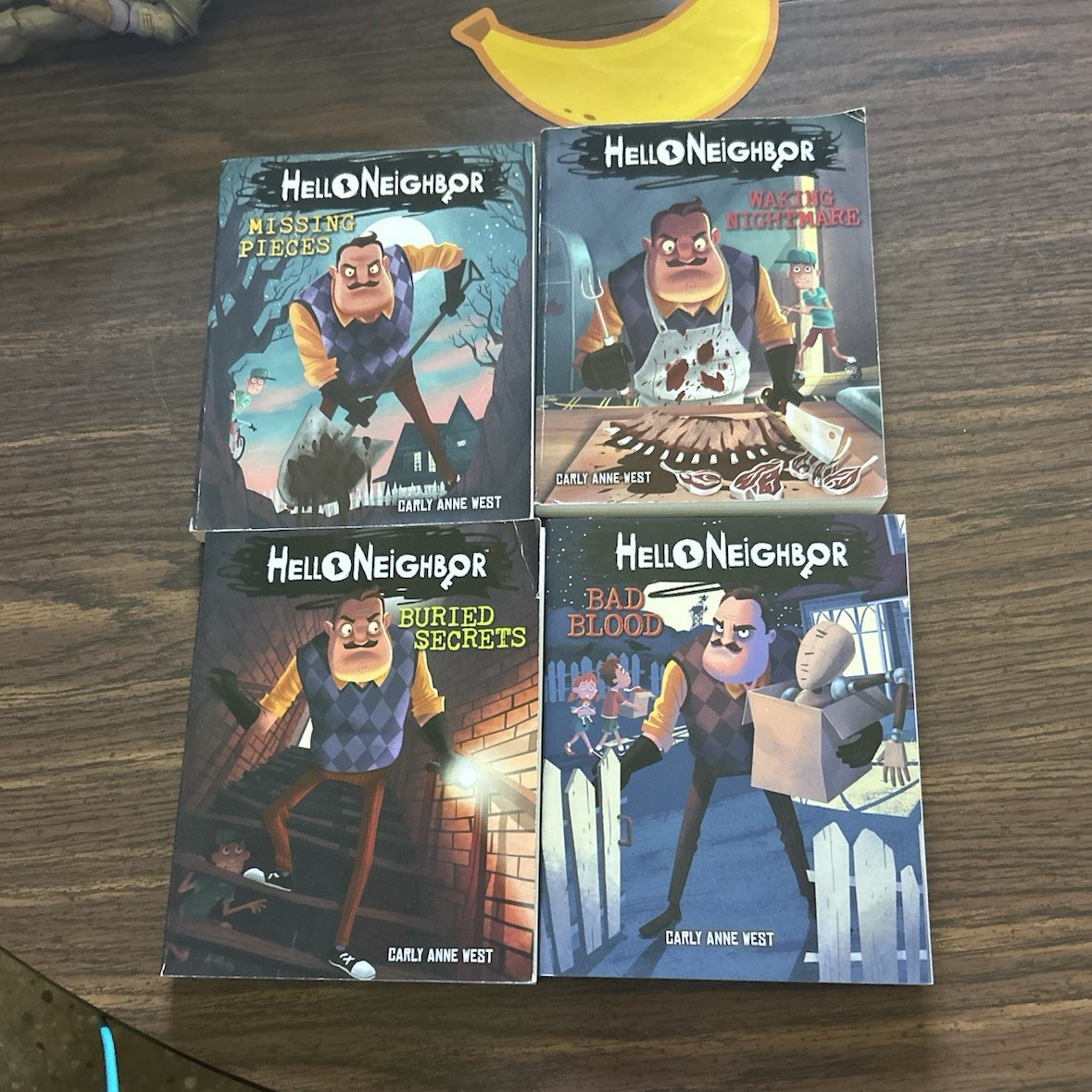 Scholastic Hello Neighbor Lot of 4 Paperback Novels Ages 9-12 YA