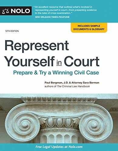 Represent Yourself in Court: – Paperback, by Bergman JD Paul; – Very Good